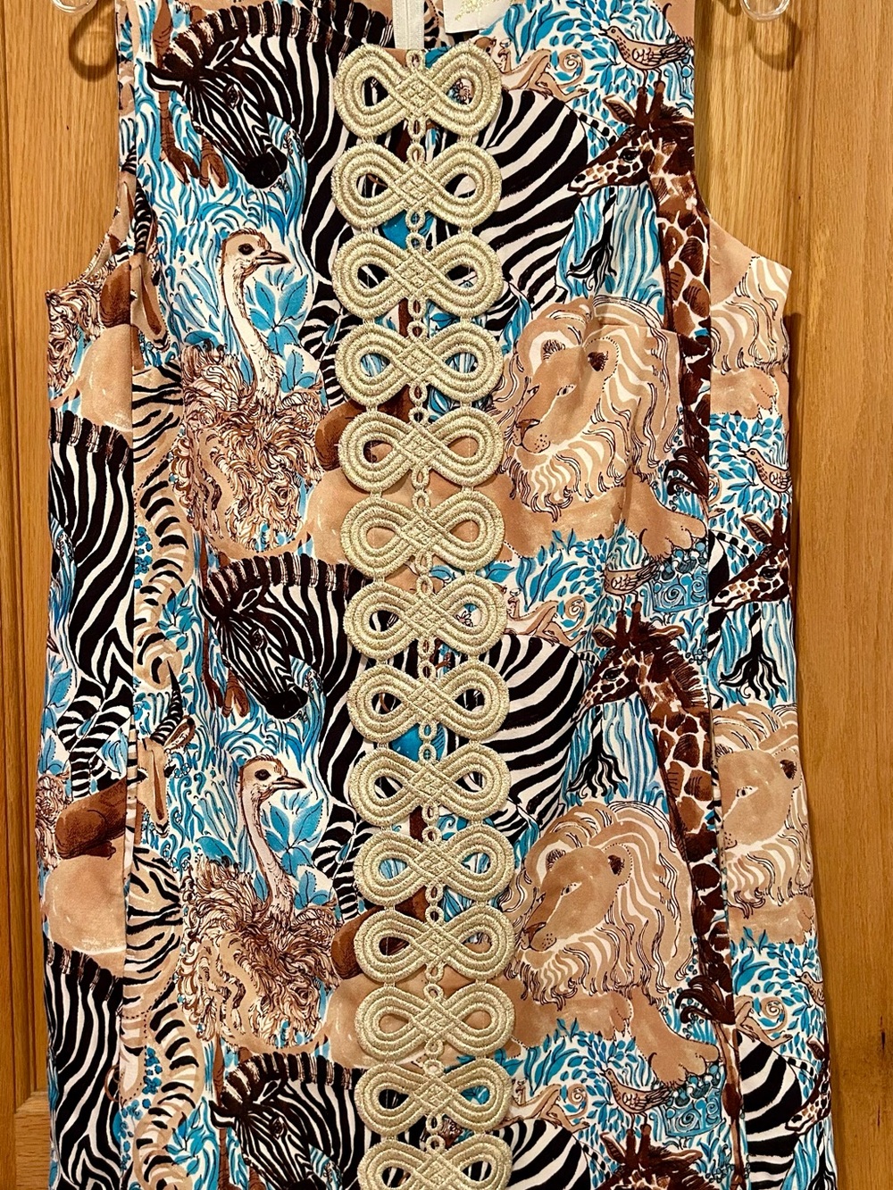 Lilly Pulitzer Edita Shift Dress Aqua Lilly’s Zoo. Size 6 - Picture 5 of 10